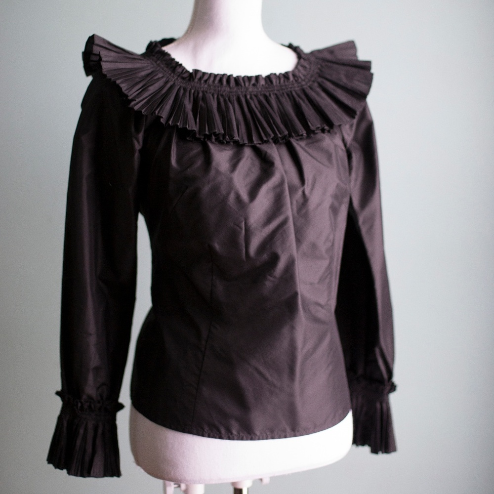 Oscar de la Renta Silk Taffeta Shirt